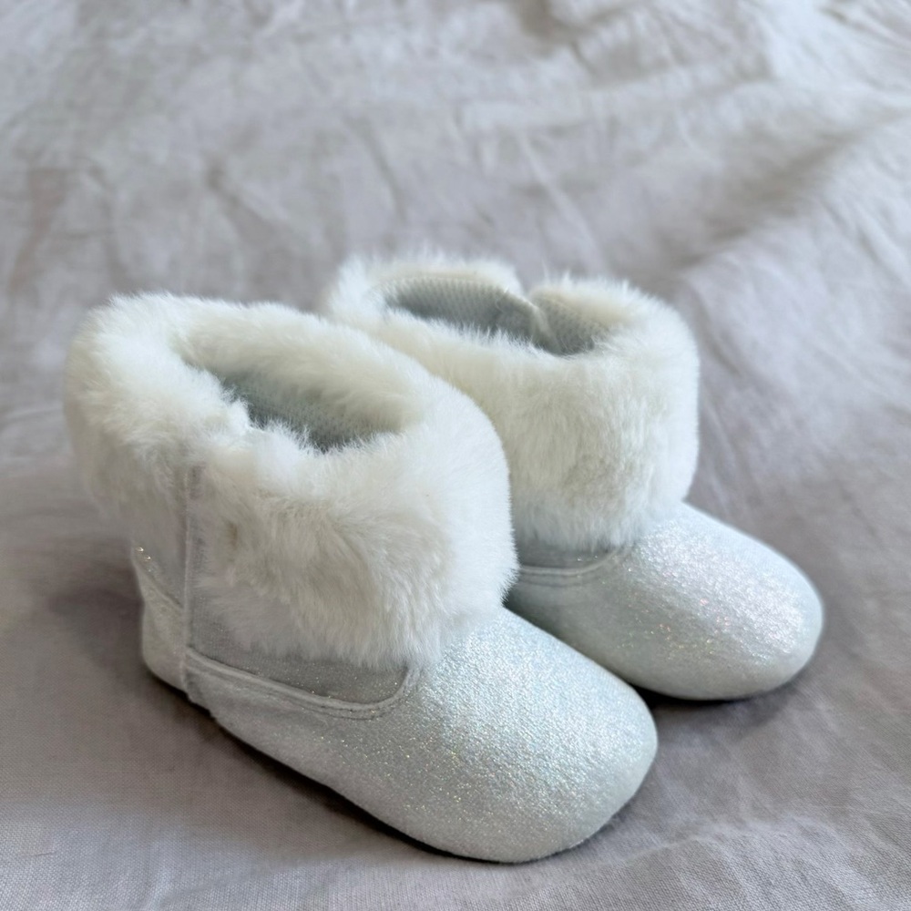 Stride Rite Sparkly White Baby Boots